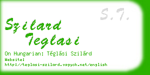 szilard teglasi business card